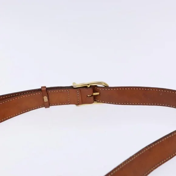 Authentic CELINE Macadam Canvas Shoulder Bag PVC Leather Brown Gold - Picture 15 of 16